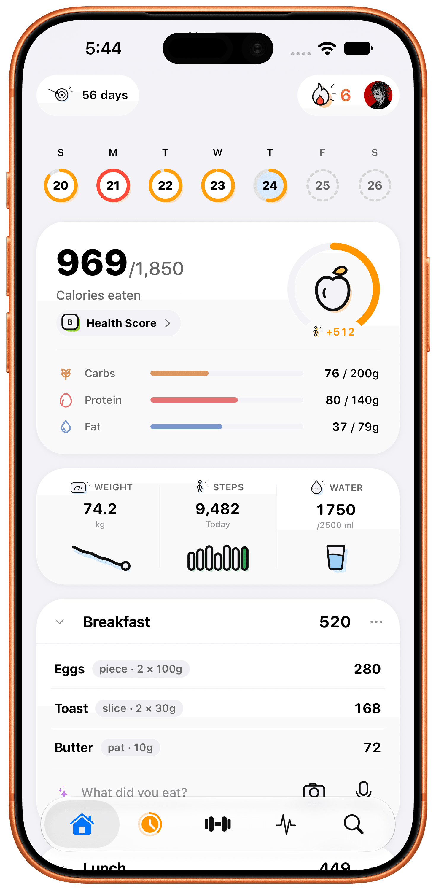Leen app home screen on iPhone (az)